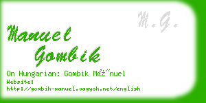 manuel gombik business card